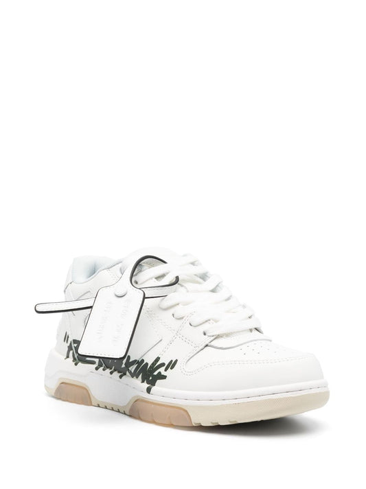 OFF-WHITE Out Of Office OOO Low Tops For Walking White Black