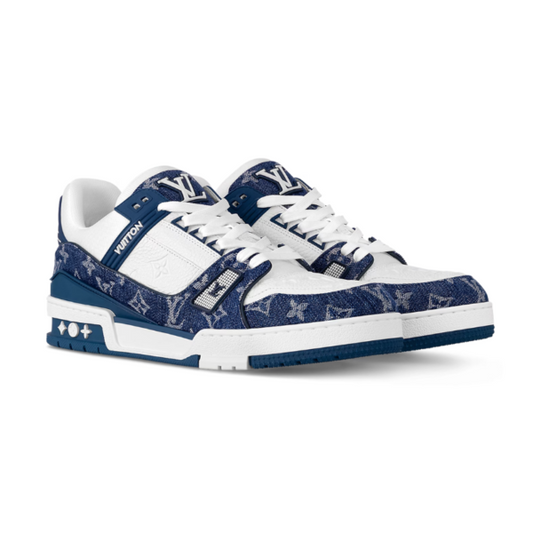 Louis Vuitton LV trainer LOW TOP blue white
