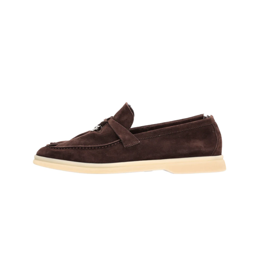LORO PIANA Summer Charm Walk Suede Chocolate