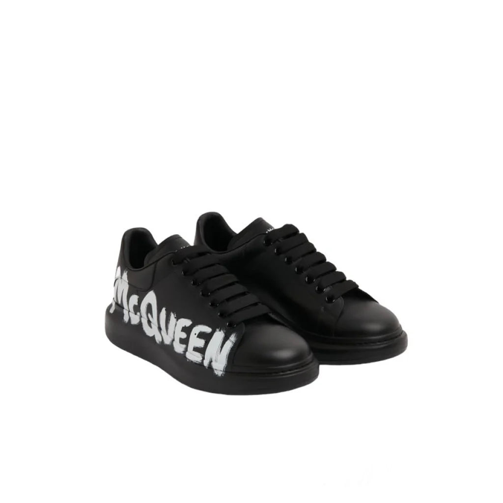 Alexander McQueen Oversized Graffiti Black White