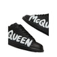 Alexander McQueen Oversized Graffiti Black White
