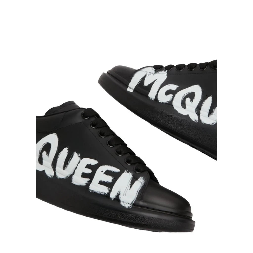 Alexander McQueen Oversized Graffiti Black White