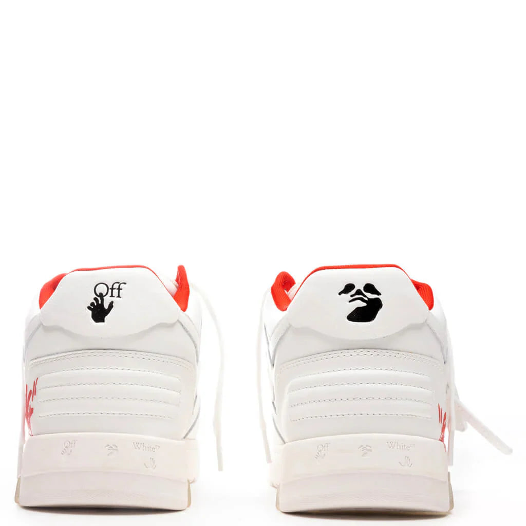 OFF-WHITE Out Of Office “OOO” Low Tops For Walking White Red SS22