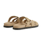 Hermes Chypre Sandals Beige Suede