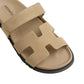 Hermes Chypre Sandals Beige Suede