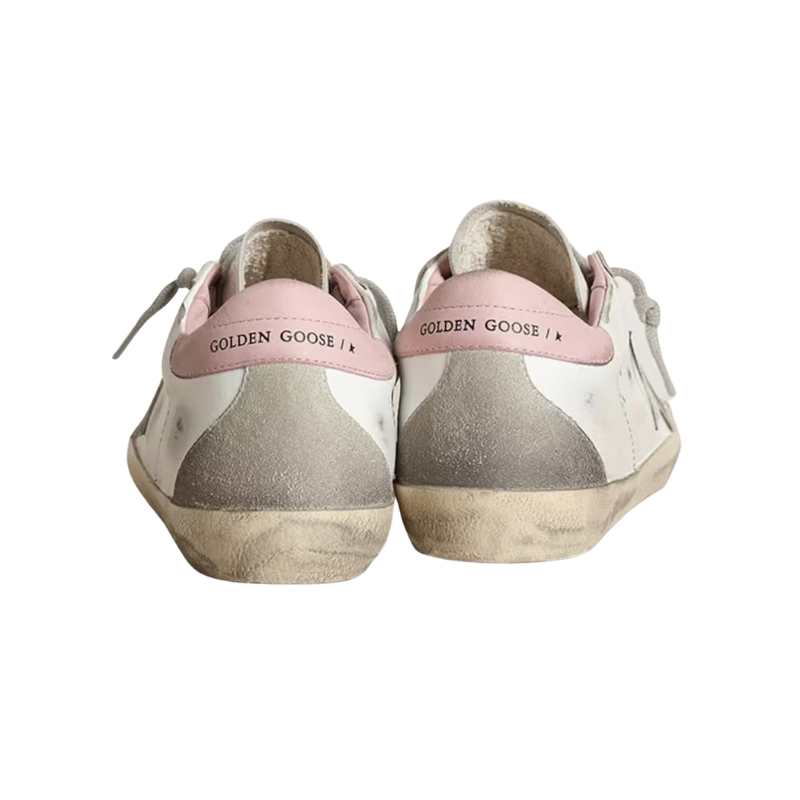 Golden Goose Super-Star white leather upper gray suede star