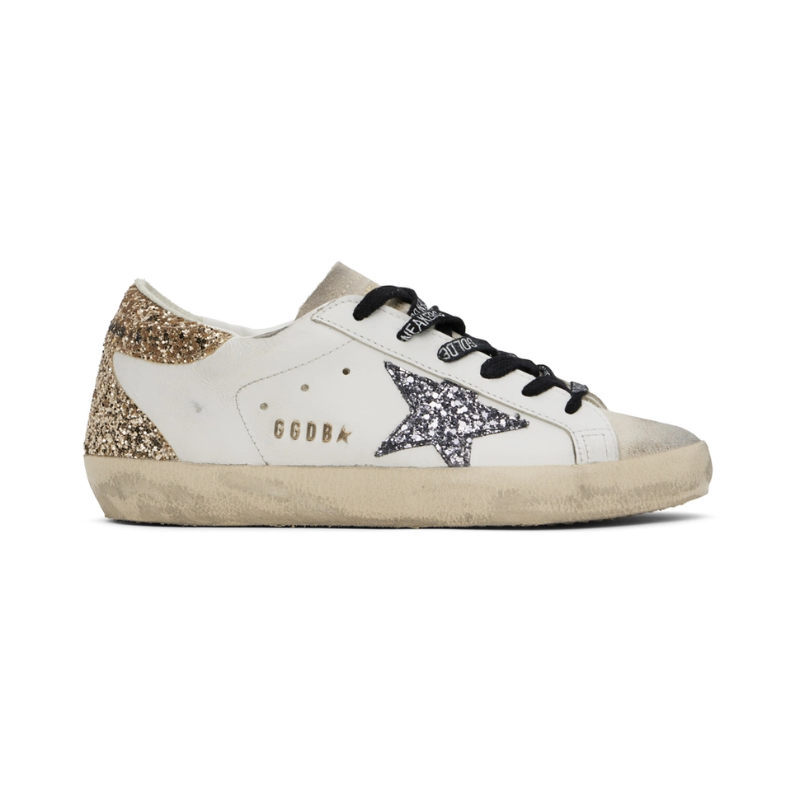 Golden Goose Super-Star - 'Optic White Seedpearl Glitter'