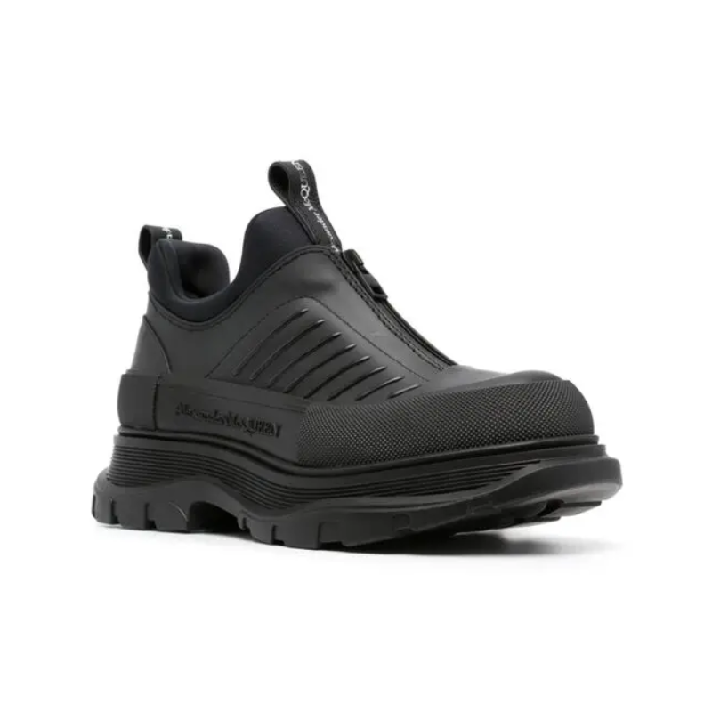 Alexander McQueen Moto Tread Slick zip-up sneakers - Black