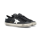 Golden Goose Super-Star glitter black with a silver star