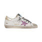 Golden Goose Super-Star-pink glitter star and animal-print laces