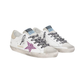 Golden Goose Super-Star-pink glitter star and animal-print laces