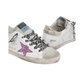 Golden Goose Super-Star-pink glitter star and animal-print laces