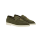 Loro Piana Summer Charms Walk Loafers in suede Light Olive Green